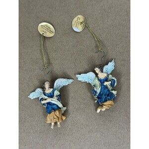 Thomas Kinkade Hawthorne Village Nativity Figures 2 Angel ornament LOVE JOY